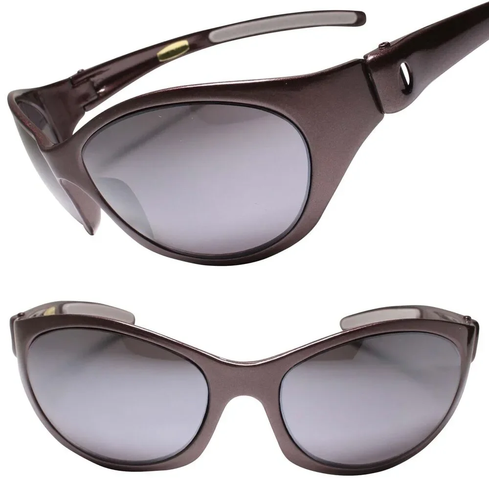 Brown Wrap Around Lightweight Sunglasses for Outdoor Sports All-Day Wear